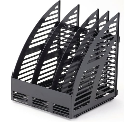 Изображение товара Вертикальный накопитель Attache сборный, 4 отделения, 240 мм, черный 43676