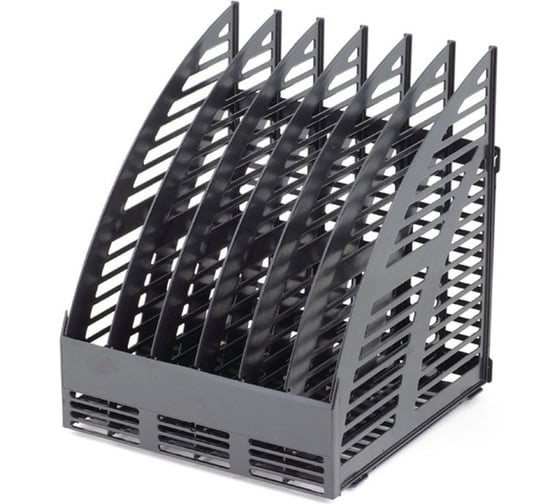 Изображение товара Вертикальный накопитель Attache сборный, 6 отделений, 240 мм, черный 145951