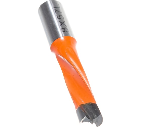 Изображение товара Сверло присадочное усиленное "глухое" (8x57.5 мм; S=10x20 мм; LH) ROTIS 412.0857L