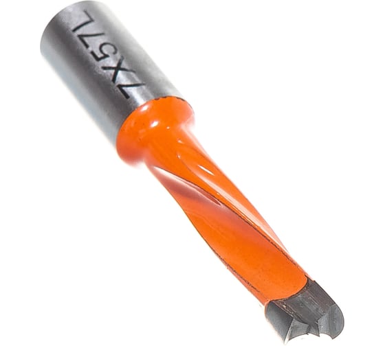 Изображение товара Сверло присадочное усиленное "глухое" (7x57.5 мм; S=10x20 мм; LH) ROTIS 412.0757L