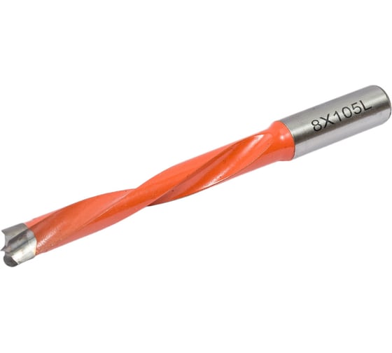 Изображение товара Сверло присадочное усиленное "глухое" (8x105 мм; S=10x30 мм; LH) ROTIS 412.08105L