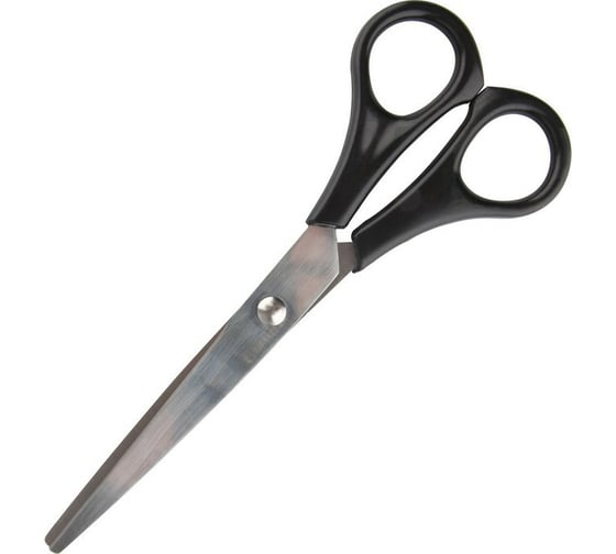 Изображение товара Тупоконечные ножницы Attache Economy 160 мм, с пластиковыми симметричными ручками, черный 1039679