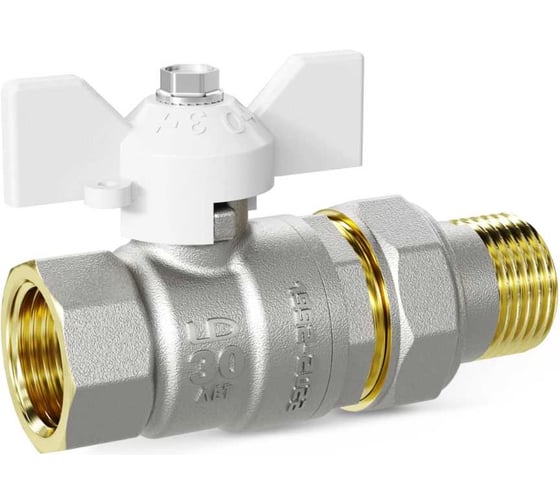 Изображение товара Шаровой кран LD Pride 47.25.В-ГШ.Б (white) LD 47.316.25 W