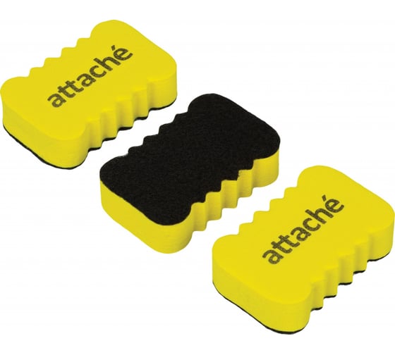 Изображение товара Губка-стиратель для маркерных досок Attache Economy 5.5x3.5x1.5 cм, 3 шт в упаковке 881301