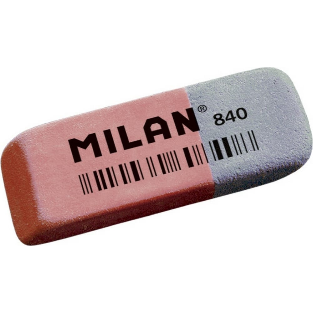 Комбинированный каучуковый ластик для стирания чернил и графита Milan каучуковый ластик точилка milan