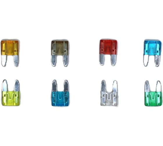 Изображение товара Набор автомобильных предохранителей мини в пластиковой коробке R2R 100 шт/упак 5050-80-7023