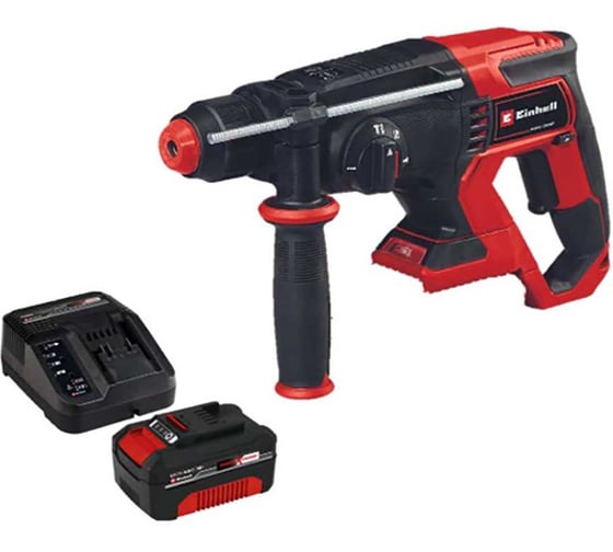 Изображение товара Перфоратор аккумуляторный Einhell PXC TE-HD 18/20 Li, 18В, 4 режима,1.8Дж,20мм+1 акк.4Ач+ЗУ 4514260SET