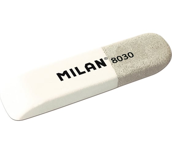 Изображение товара Каучуковый комбинированный ластик для стирания чернил и графита 30 шт в упаковке Milan 8030 973187