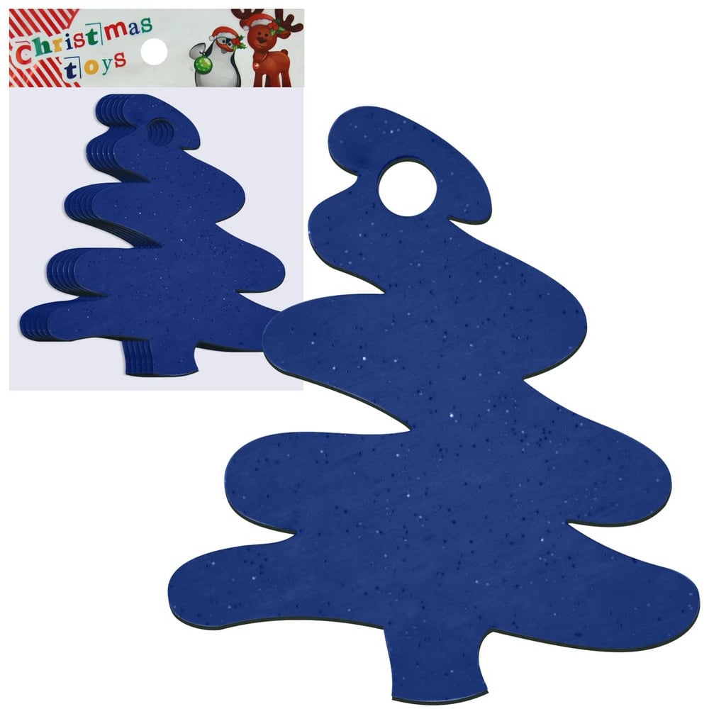 Изображение товара Набор деревянных елочных украшений МУЛЬТИДОМ 8 шт 62х55 мм синего цвета