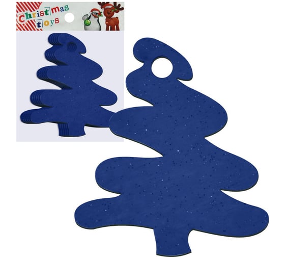 Изображение товара Набор деревянных новогодних елочных украшений МУЛЬТИДОМ (62 мм х 55 мм), набор 8 шт НГ-22.4