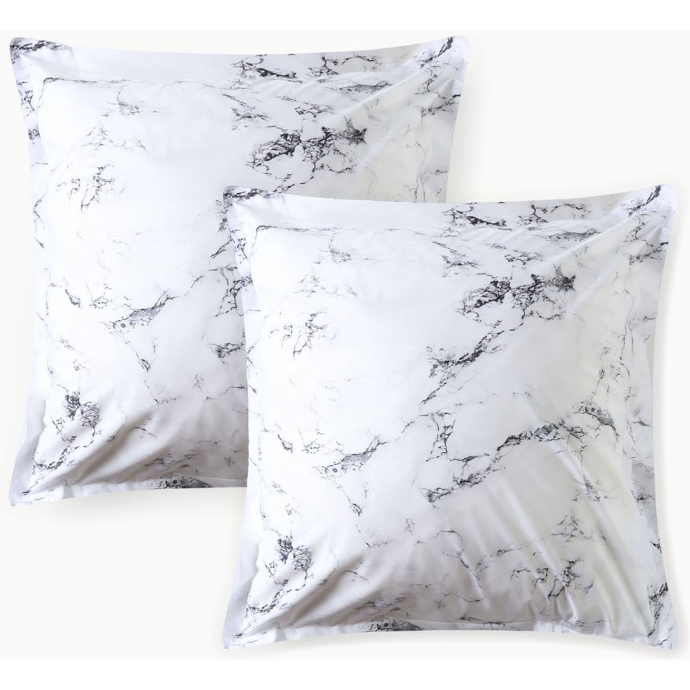 Изображение товара Комплект наволочек Этель Marble 70x70 см из хлопка перкаль с мраморным стилем