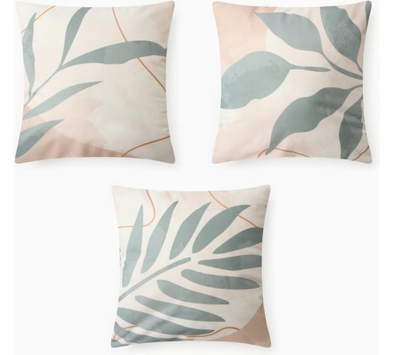 Изображение товара Чехол на подушку Этель Меланхолия 3 шт, 40*40 см, велюр 100% п/э 10702837