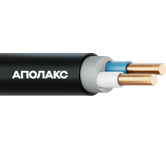 Изображение товара Кабель силовой АПОЛАКС ППГнг(А)-HF 2x2,5 ок (N, PE)-0,66 (100 м) 4687205769534