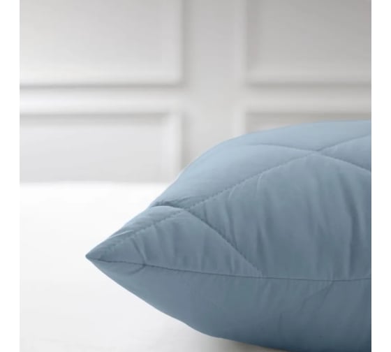 Изображение товара Стеганая подушка Guten Morgen холлофайбер, микрофибра, Softt, Деним 50x70 см Пст-ДЕН-50-70