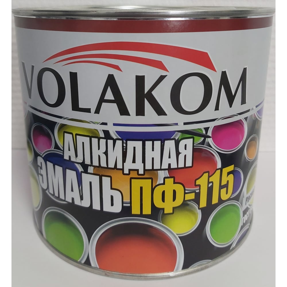 Изображение товара Эмаль ПФ-115 Volakom голубая 2 кг — водостойкая алкидная краска для внутренних и внешних работ