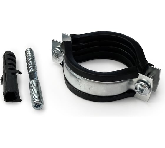 Изображение товара Металлический хомут RTP со шпилькой шурупом и дюбелем, 3", 87/93 29198