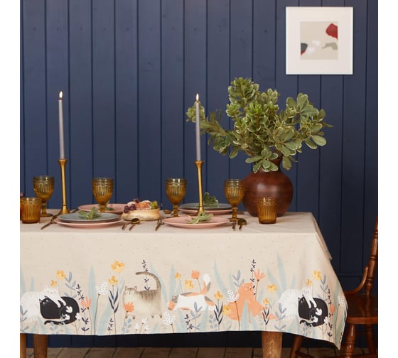 Изображение товара Скатерть Этель Meow149x110 см, 100% хлопок, саржа 190 г/кв.м 5376662