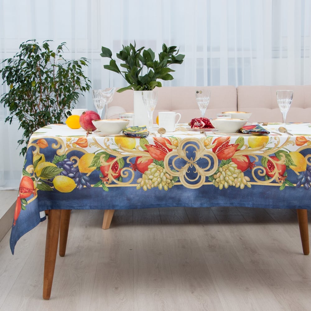 Изображение товара Скатерть Этель Southern fruits 149x182 см, хлопок, водоотталкивающая и моющаяся