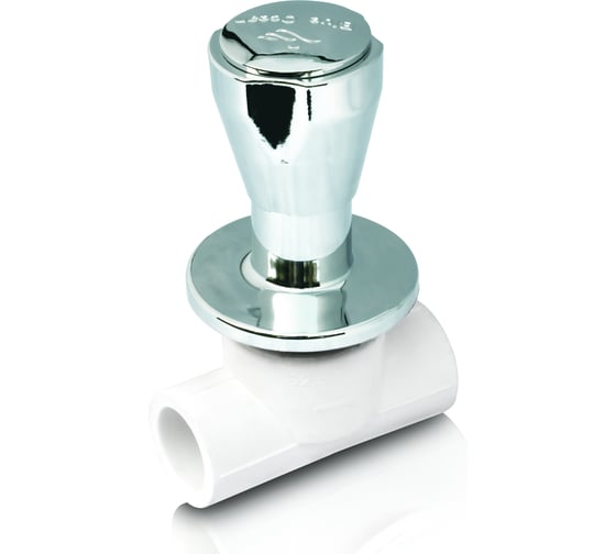 Изображение товара Вентильный кран под штукатурку Blue Ocean полипропиленовый, 32 хром PPRF/CSV-1(W)-32