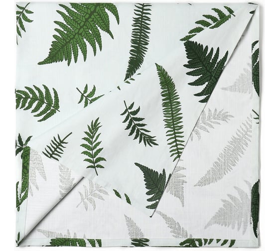 Изображение товара Скатерть Этель Папоротник 144x220+/-2 см, репс 220 г/кв.м, 100% хлопок 10783187