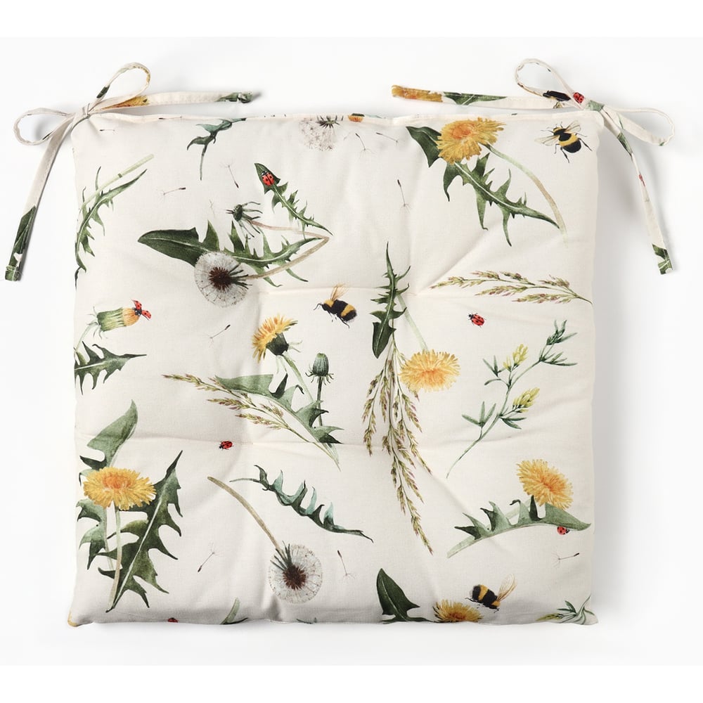 Изображение товара Сидушка на стул Этель Одуванчики 42х42 см, 100% хлопок