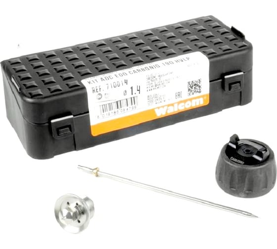 Изображение товара Набор для миникраскораспылителя WALCOM EGO CARBONIO HTE сопло 1.4 700014