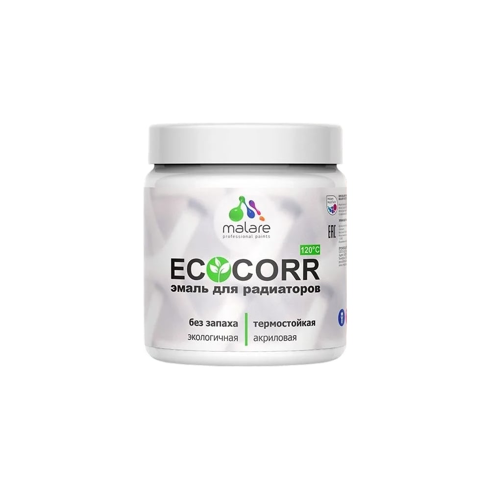 Изображение товара Эмаль для труб и радиаторов MALARE EcoCorr коричневая 0.5 кг