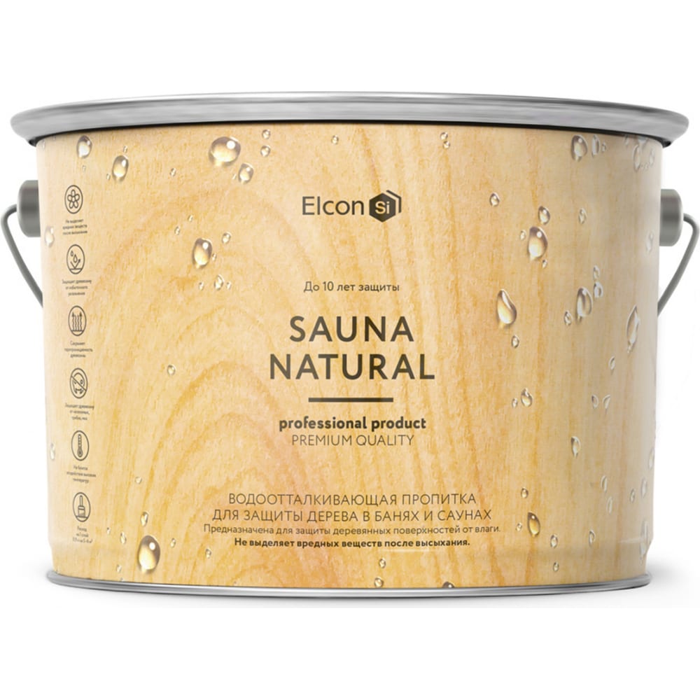 Пропитка для бани и сауны Elcon, цвет молочный 00-00461539 Sauna Natural - фото 1