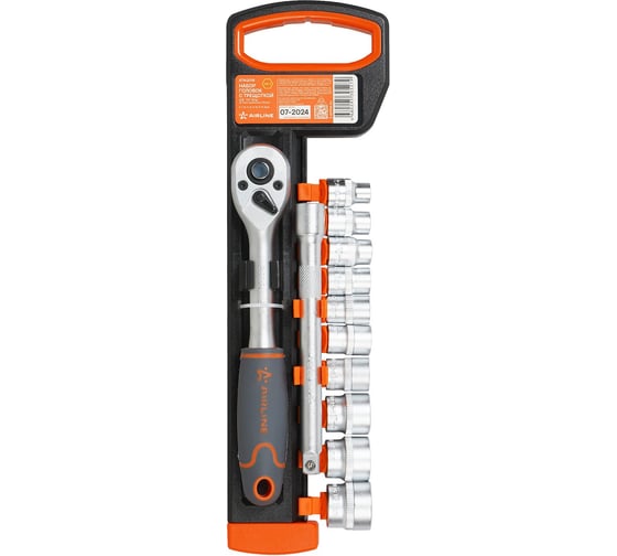 Изображение товара Набор головок с трещоткой Airline 3/8" 72Т 12пр. (8-21мм, удлинитель 150мм) ATAQ018