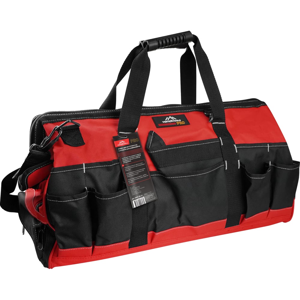 Изображение товара Сумка для инструментов vertextools 58х24.5х31 см жесткий каркас черная или красная