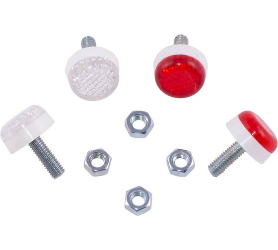 Изображение товара Крепеж номерного знака DolleX винты с белым и красным катафотом KNV-03