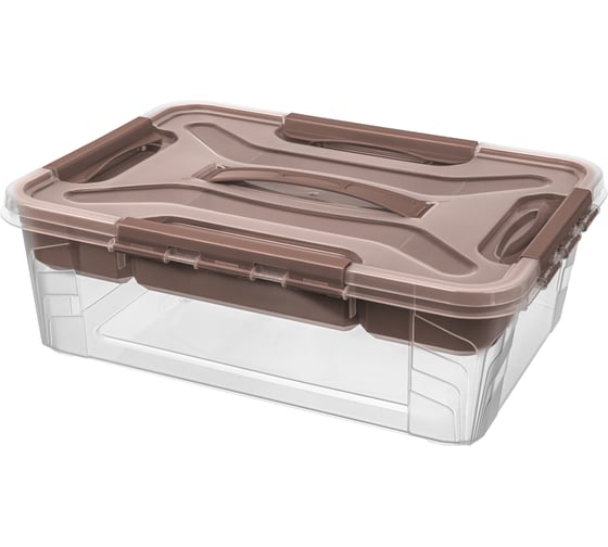 Изображение товара Универсальный ящик Econova Grand Box с замками и вставкой-органайзером, 10 л 433224314