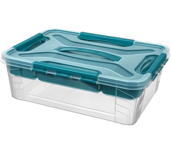 Изображение товара Универсальный ящик Econova Grand Box с замками и вставкой-органайзером, 10 л 433224302