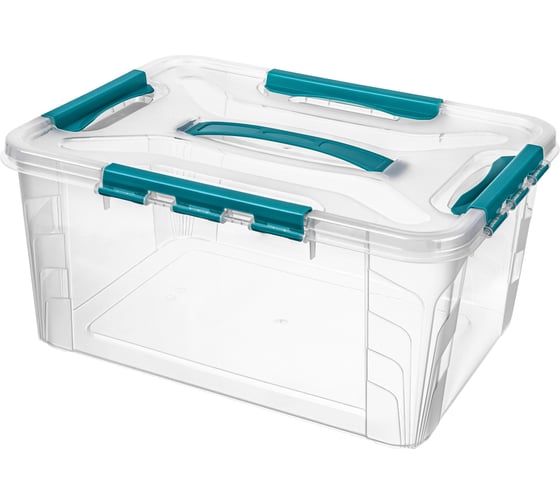 Изображение товара Универсальный ящик для хранения Econova Grand Box с замками и ручкой, 15,3 л 433200402