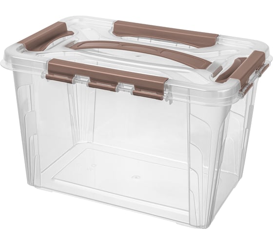 Изображение товара Универсальный Ящик для хранения Econova Grand Box с замками и ручкой, 6,65 л 433200214