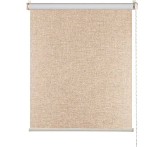 Изображение товара Рулонная штора ПраймДекор Blackout Рогожка миниролло, бежевая, 52х170 см 8052091