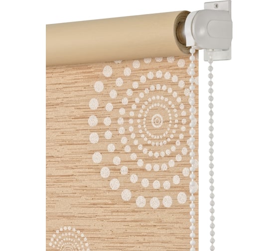 Изображение товара Рулонная штора ПраймДекор Blackout Эклиптика миниролло, бежевый, 73х170 см 11073047