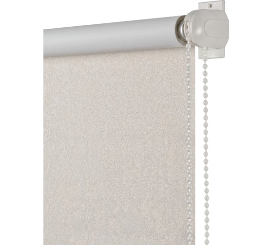 Изображение товара Рулонная штора ПраймДекор Blackout Венецианская штукатурка миниролло, жемчужно-белый, 37х170 см 23037106