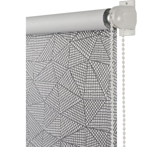 Изображение товара Рулонная штора ПраймДекор Blackout 3D миниролло, титан, 57х170 см 11057118