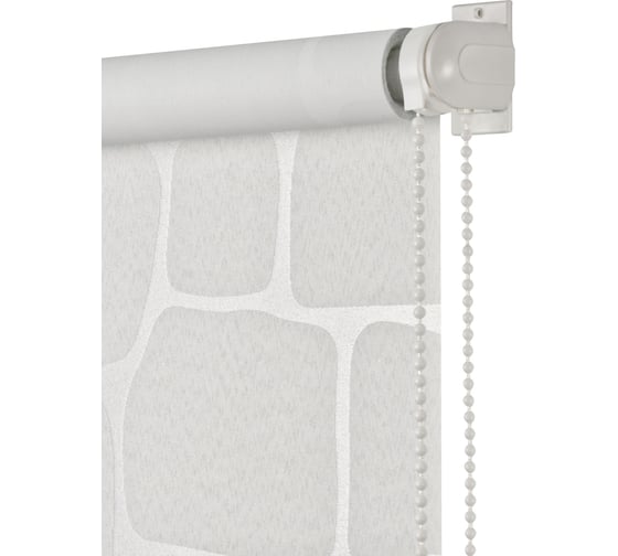 Изображение товара Рулонная штора ПраймДекор Blackout Stone миниролло, белый, 52х170 см 11052053