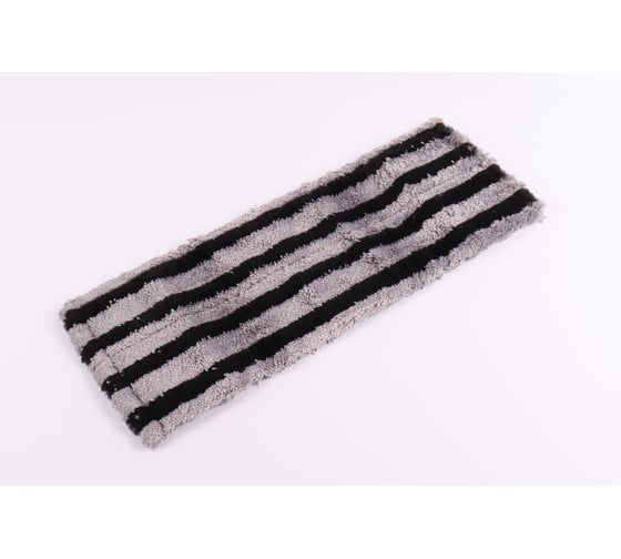 Изображение товара МОП ACG плоский, микрофибра+жесткий абразив, 40х13 см, карман + ушки, серый с черной полосой 1024995