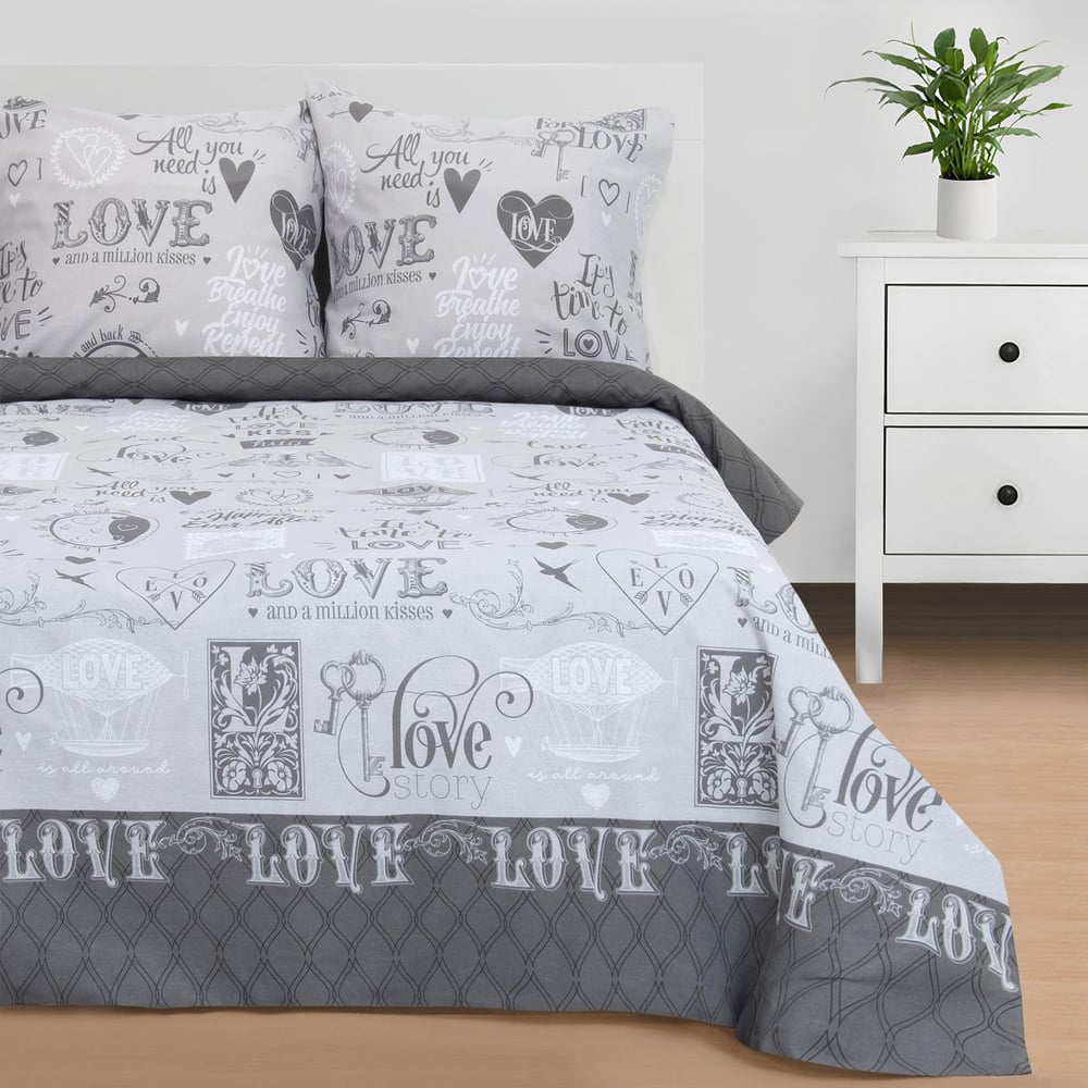 Изображение товара Комплект постельного белья Этель дуэт Love 143x215 см 220x240 см 70x70 см