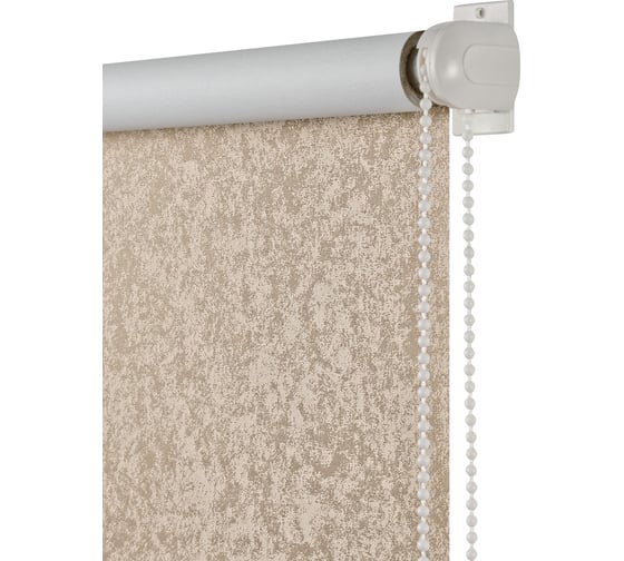 Изображение товара Рулонная штора ПраймДекор Blackout Венецианская штукатурка миниролло, жемчужно-персиковый, 73х170 см 23073107