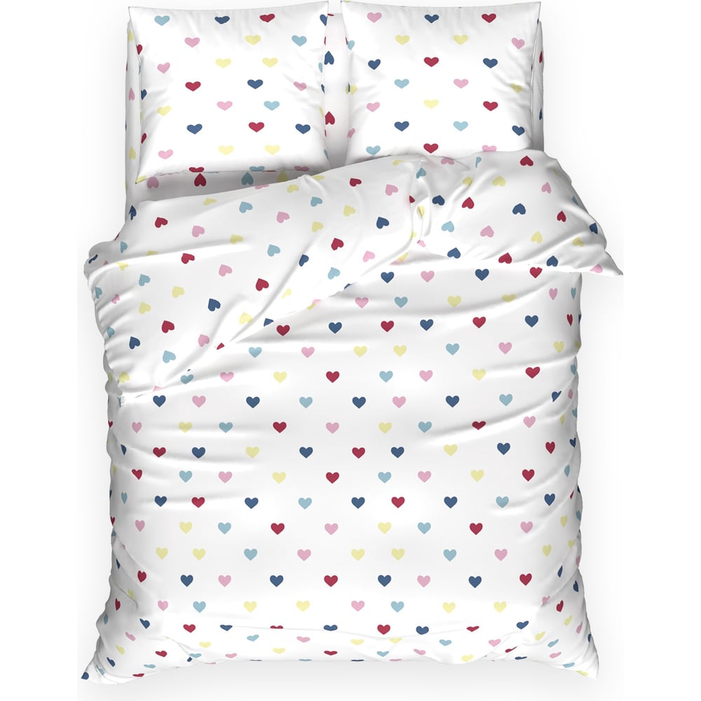 Изображение товара Комплект постельного белья Этель дуэт, Colored Hearts, семейный
