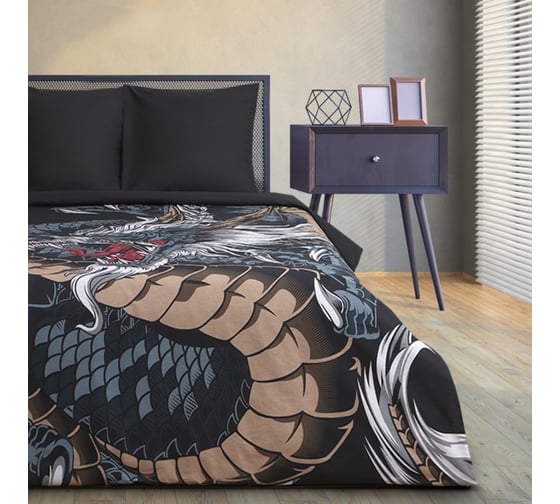 Изображение товара Комплект постельного белья Этель 1.5 спальный, Dragon 143*215 см, 150*214 см, 70*70 см 2 шт, бязь 9543693