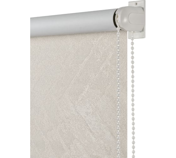 Изображение товара Рулонная штора ПраймДекор Blackout Венецианская штукатурка миниролло, антик белый, 48х170 см 23048111