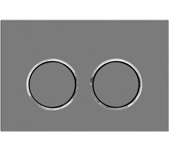 Изображение товара Кнопка смыва BAU Round Gun gray для инсталляции IDEAL, серый металлик E00114