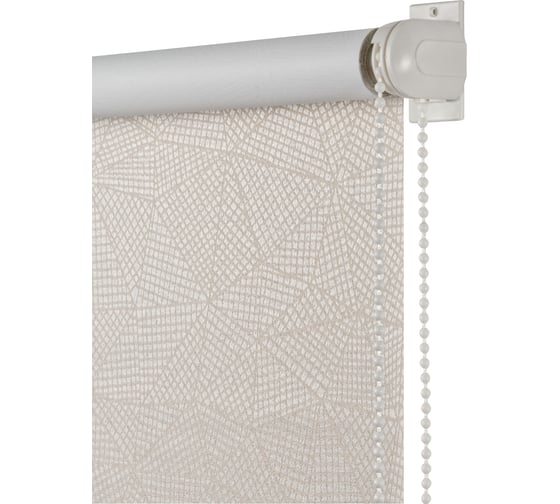 Изображение товара Рулонная штора ПраймДекор Blackout 3D миниролло, бело-золотой, 62х170 см 11062116