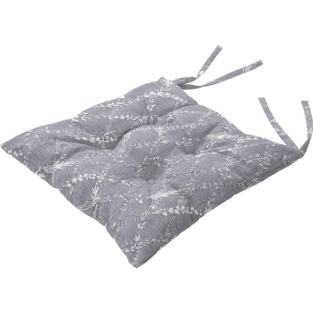 Изображение товара Подушка для стула Verossa с Тафтингом 40/40 серебряный цвет декоративная