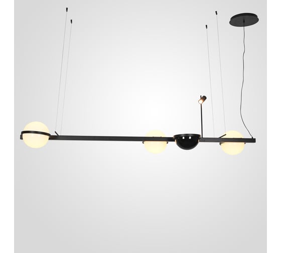 Изображение товара Реечный светильник IMPERIUMLOFT PALMA Wall lamp 3 шара + 1 вазон горизонтальная 204173-22